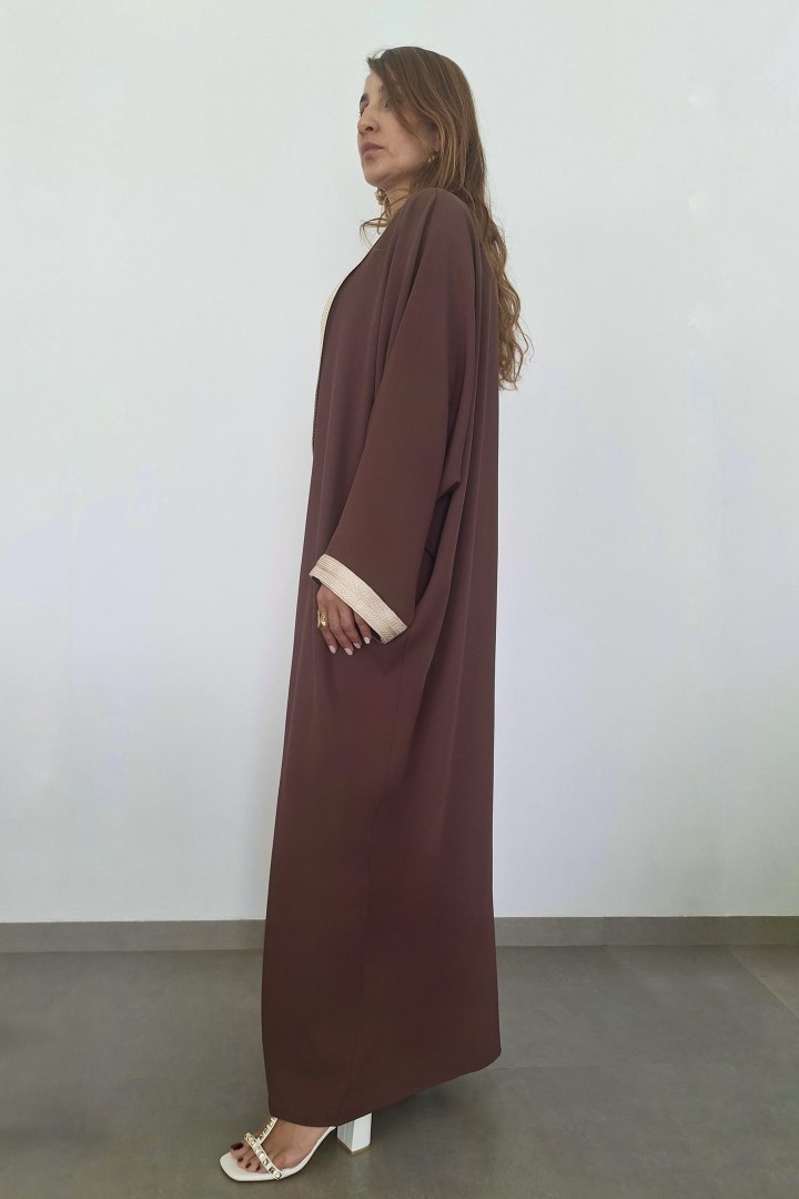 Ensemble Wissal Crêpe Fluide Abaya & Combinaison Chic