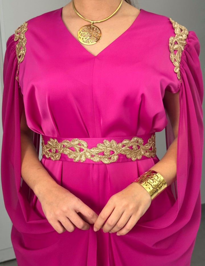 Robe Lina — Satin de Soie, Mousseline & Broderies Couture