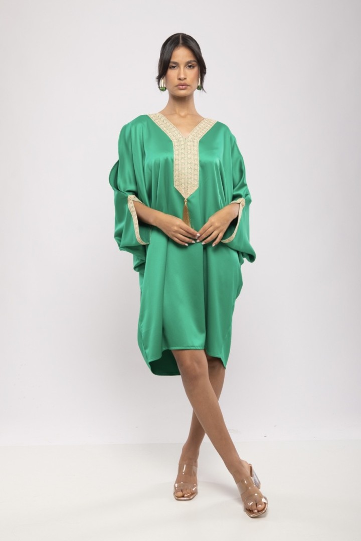 Robe de Soirée Héla — Satin de Soie & Coupe Papillon Exclusive