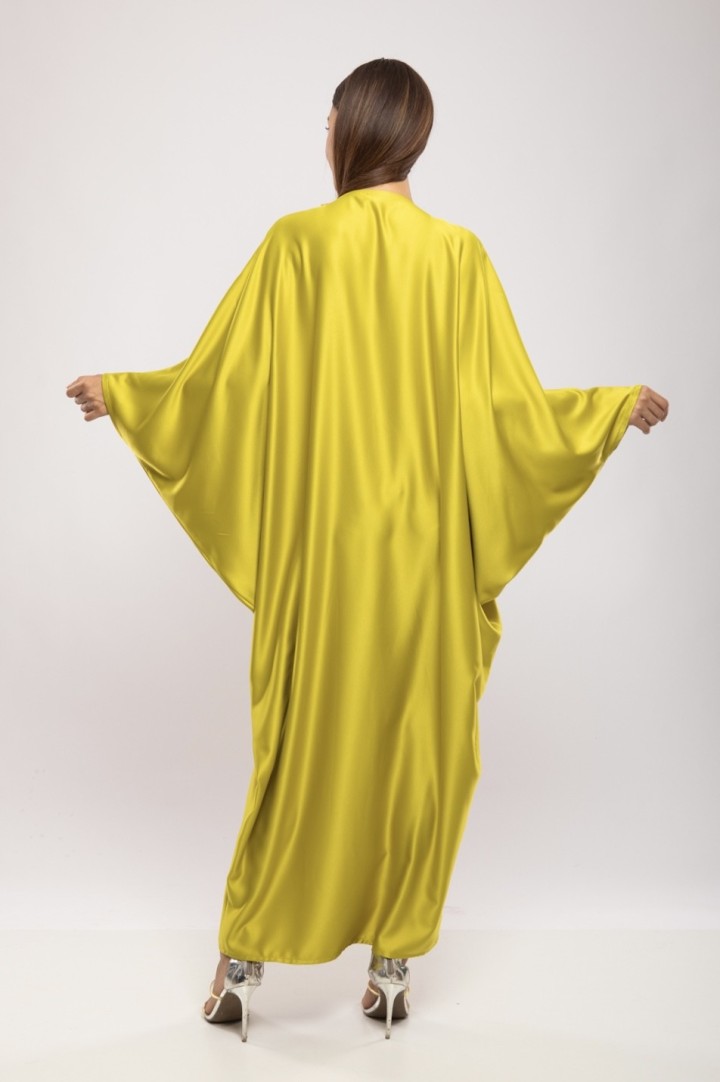 Robe Asma — Cristaux Sertis & Satin de Soie de Créateur