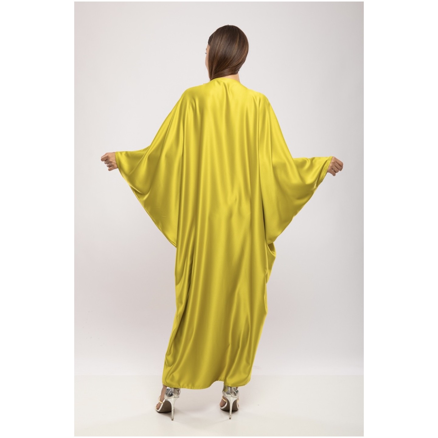 Robe Asma — Cristaux Sertis & Satin de Soie de Créateur