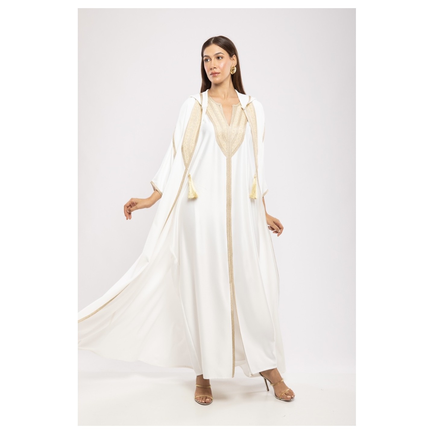 Cape Mèlèk Crêpe Fluide Capuche Chic Authentique