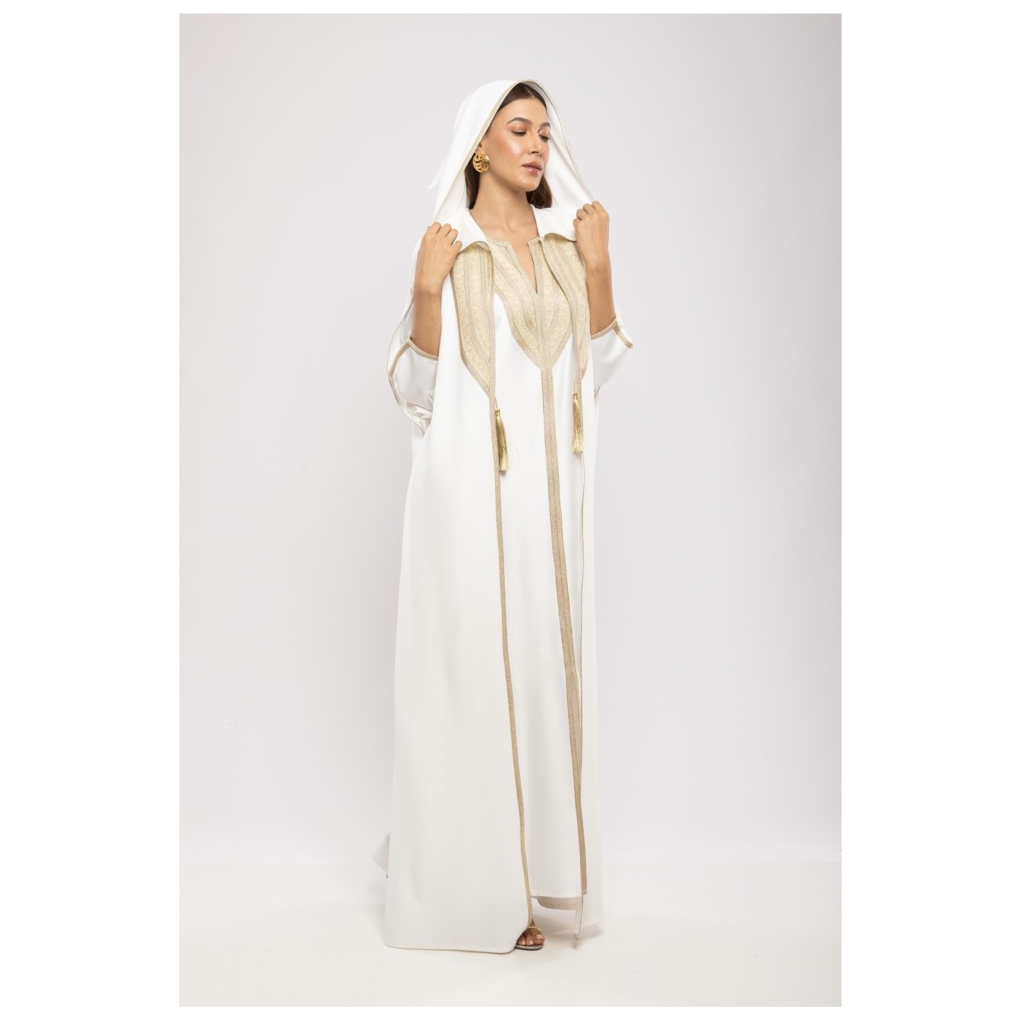 Cape Mèlèk Crêpe Fluide Capuche Chic Authentique