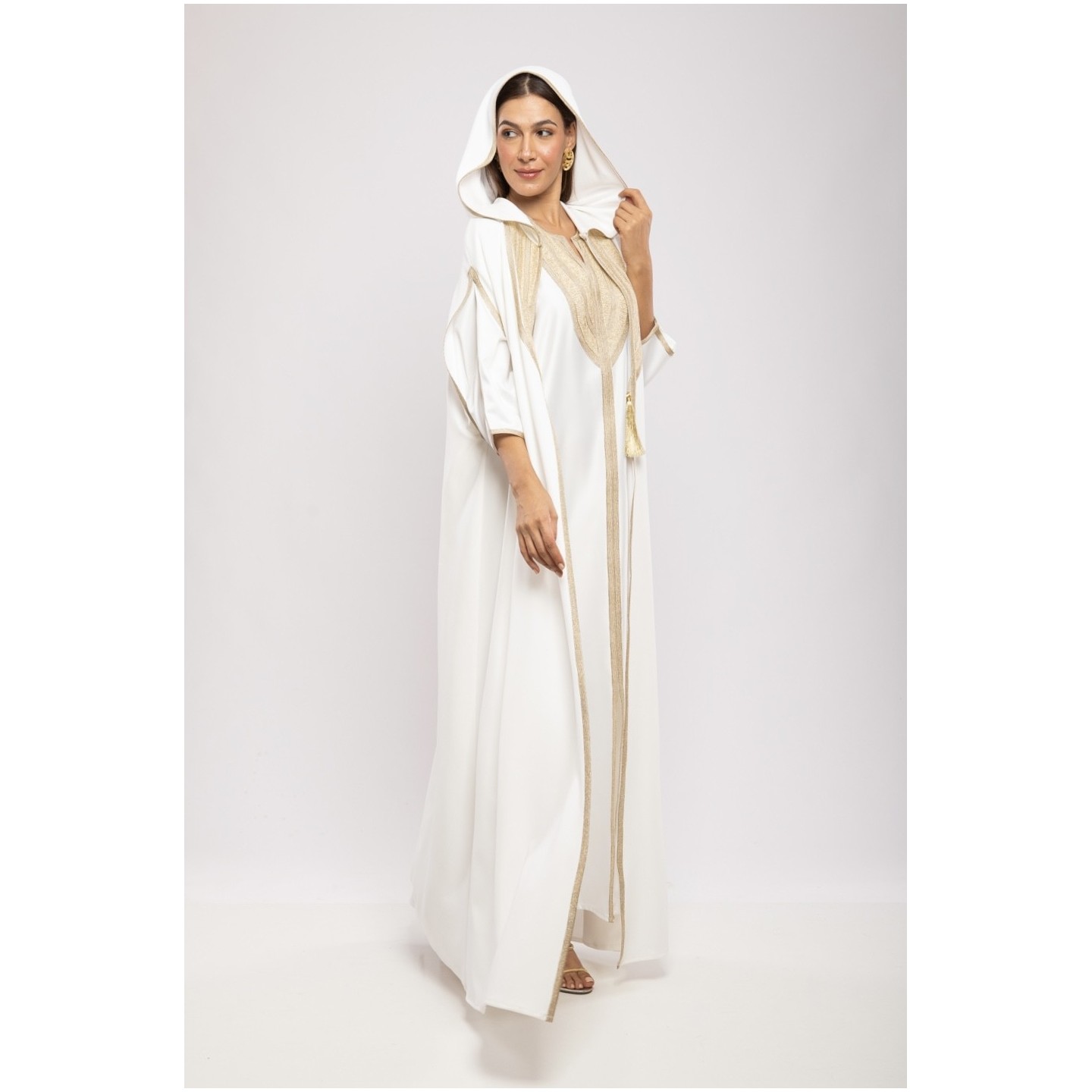 Cape Mèlèk Crêpe Fluide Capuche Chic Authentique