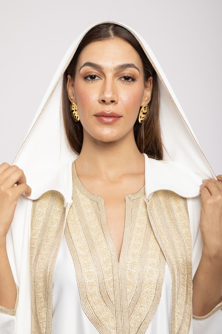 Cape Mèlèk Crêpe Fluide Capuche Chic Authentique