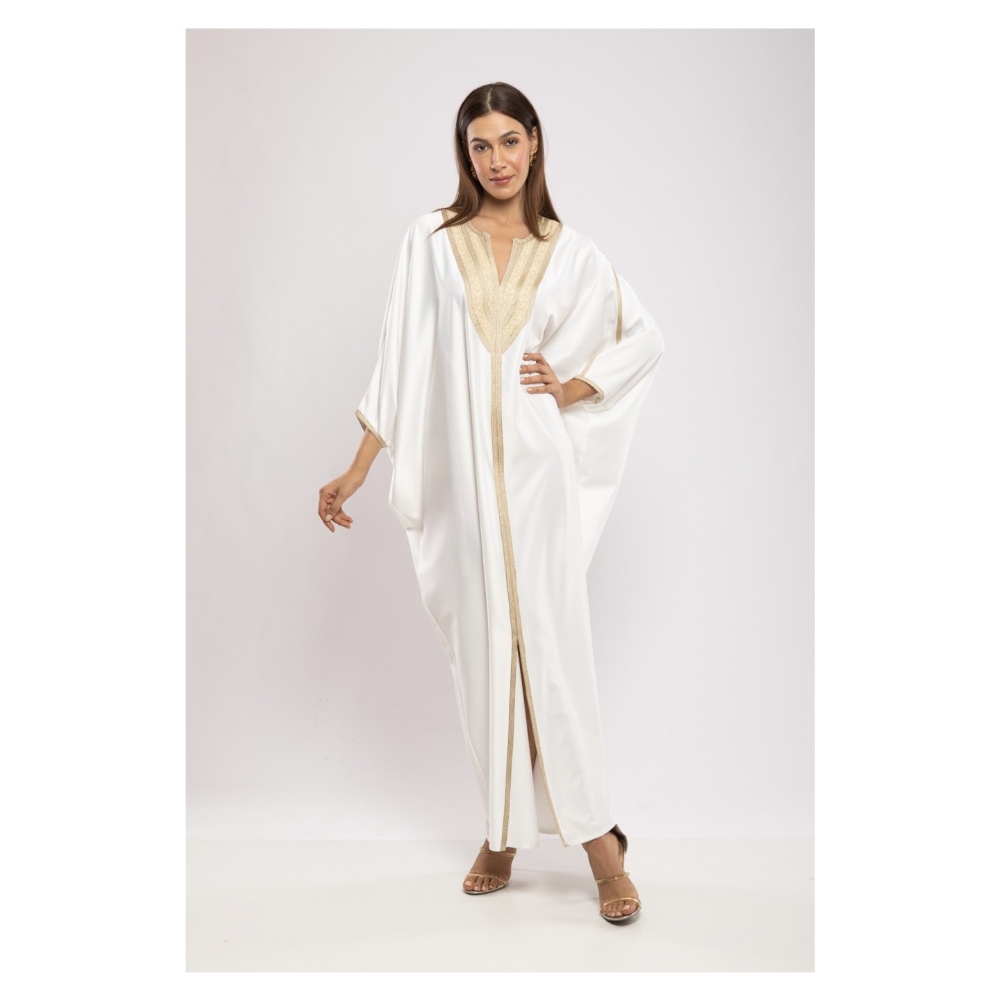 Jebba Eya Satin de Soie Fluide Chic Cérémonie Élégante