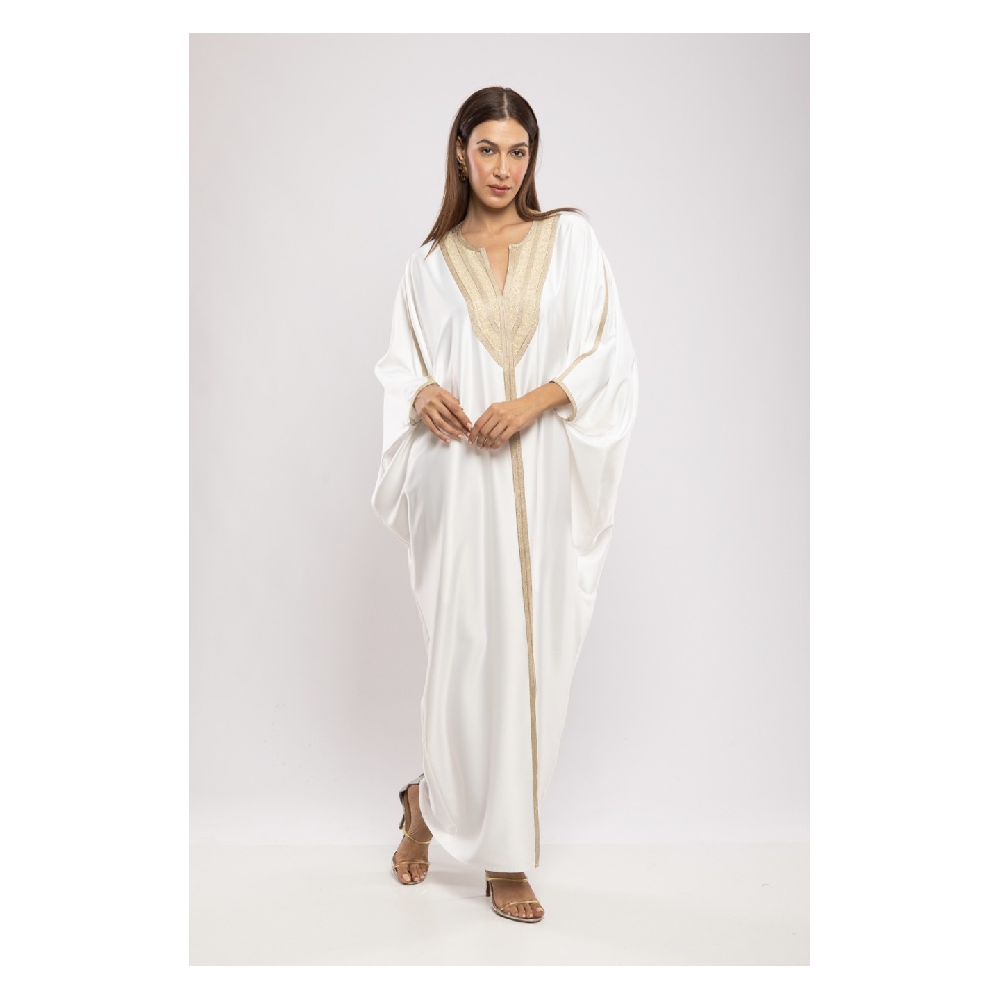 Jebba Eya Satin de Soie Fluide Chic Cérémonie Élégante