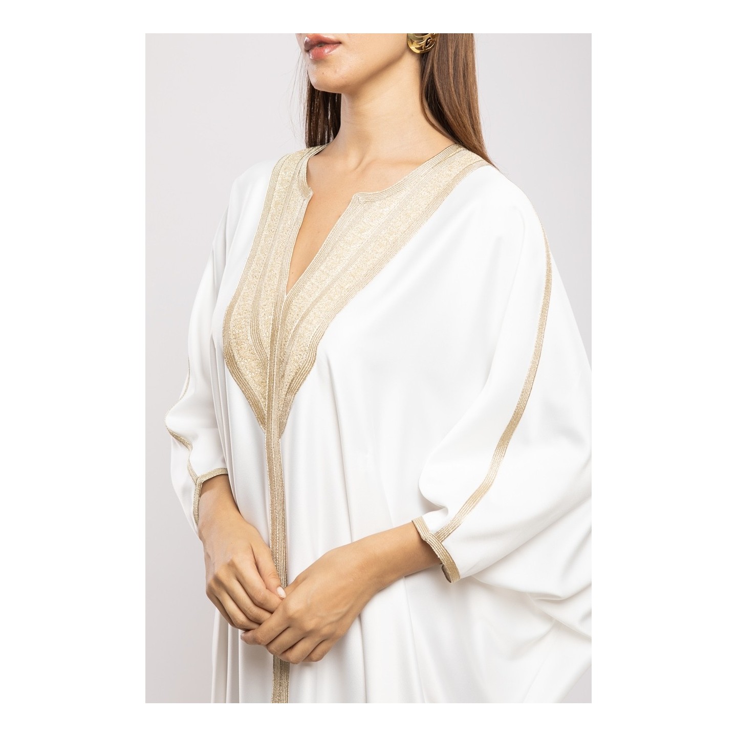 Jebba Eya Satin de Soie Fluide Chic Cérémonie Élégante