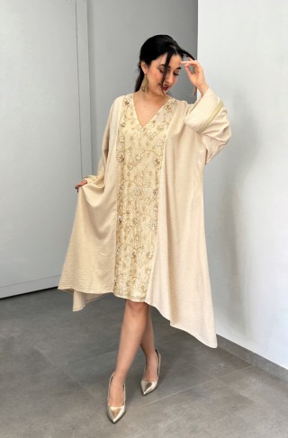 Robe Donia — Viscose Fluide & Broderie Perlée Artisanale