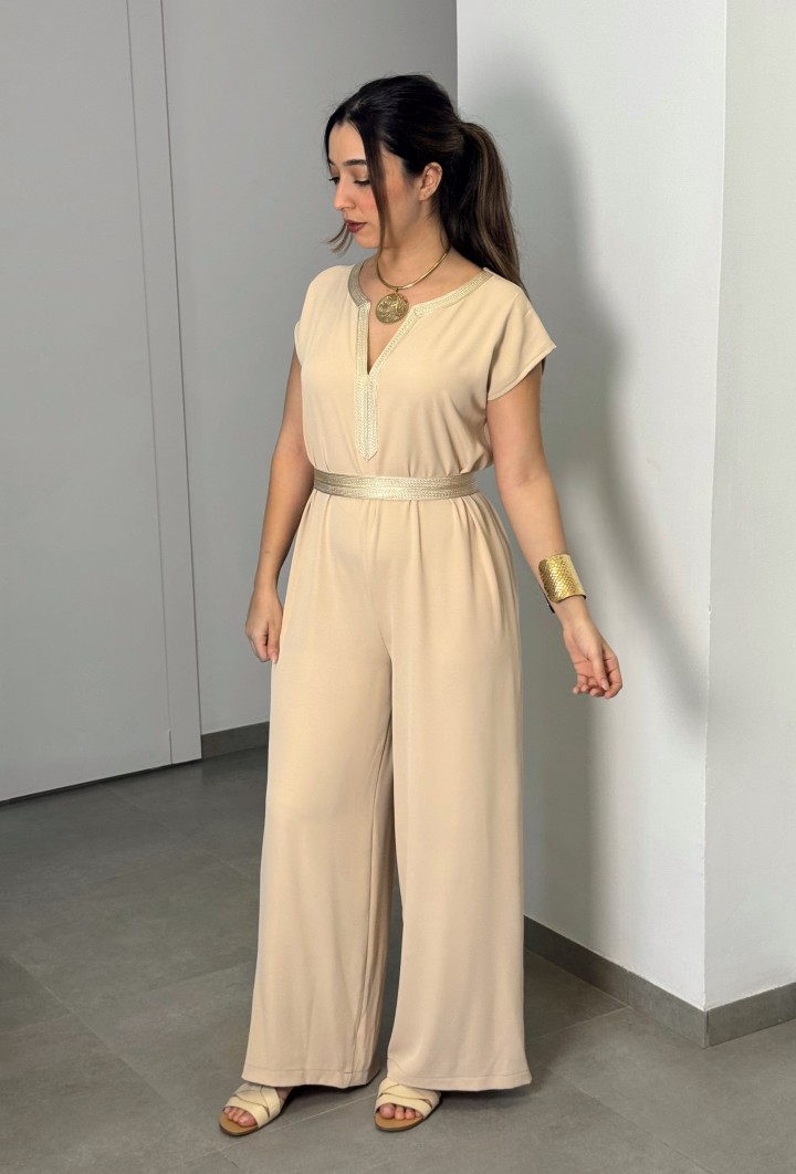 Ensemble Wissem Crêpe Fluide Abaya & Combinaison Chic