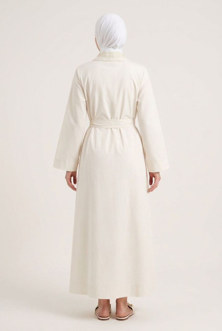 Robe Longue en Popeline Dune — Modest Fashion Casual Chic