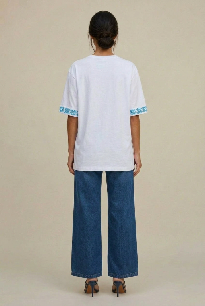 T-shirt Oversize en Coton Premium Volute — H-Fashion