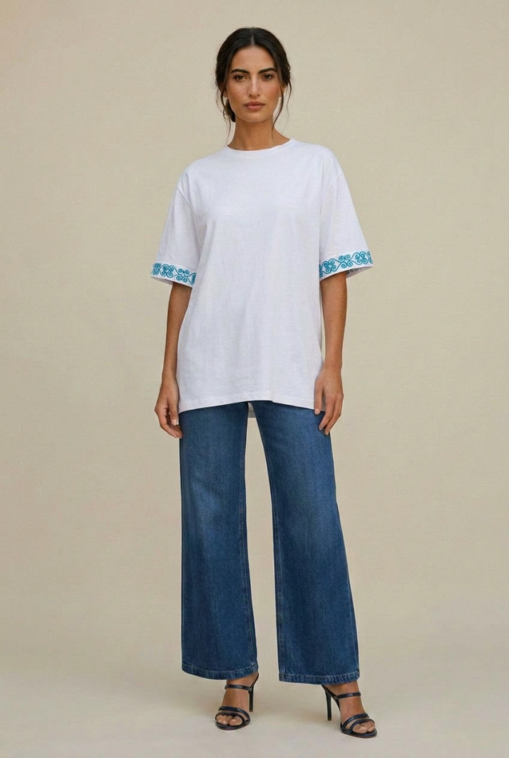 T-shirt Oversize en Coton Premium Volute — H-Fashion