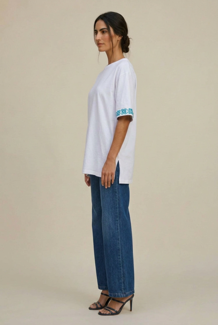 T-shirt Oversize en Coton Premium Volute — H-Fashion