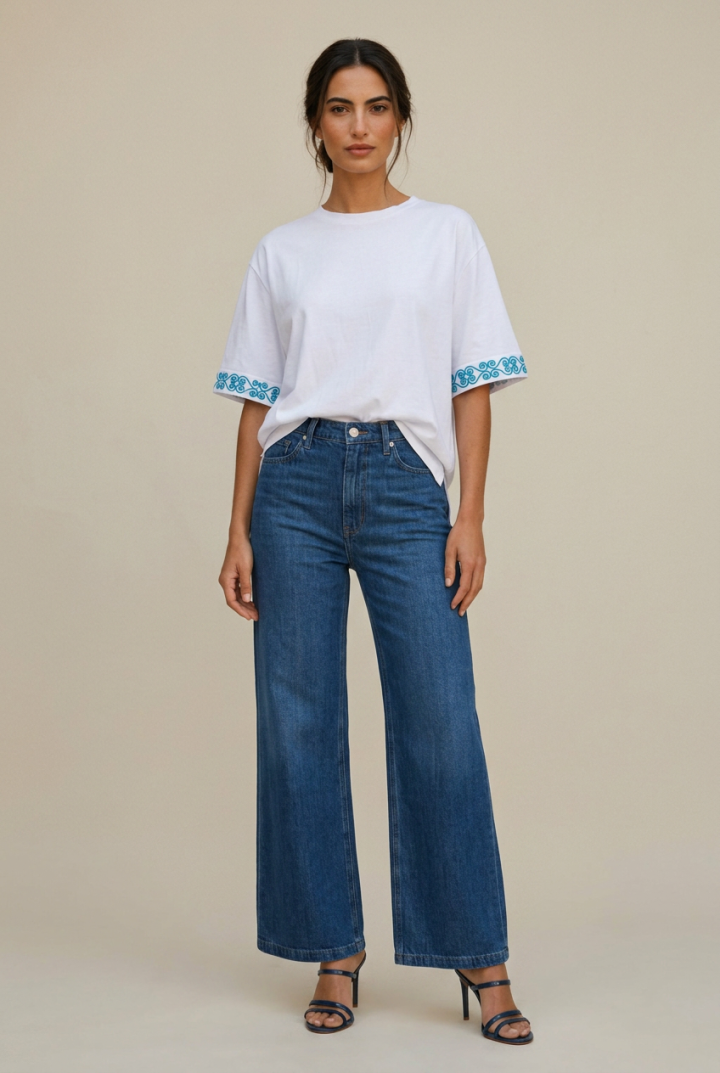 T-shirt Oversize en Coton Premium Volute — H-Fashion