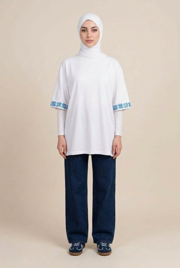 T-shirt Oversize en Coton Premium Volute — H-Fashion