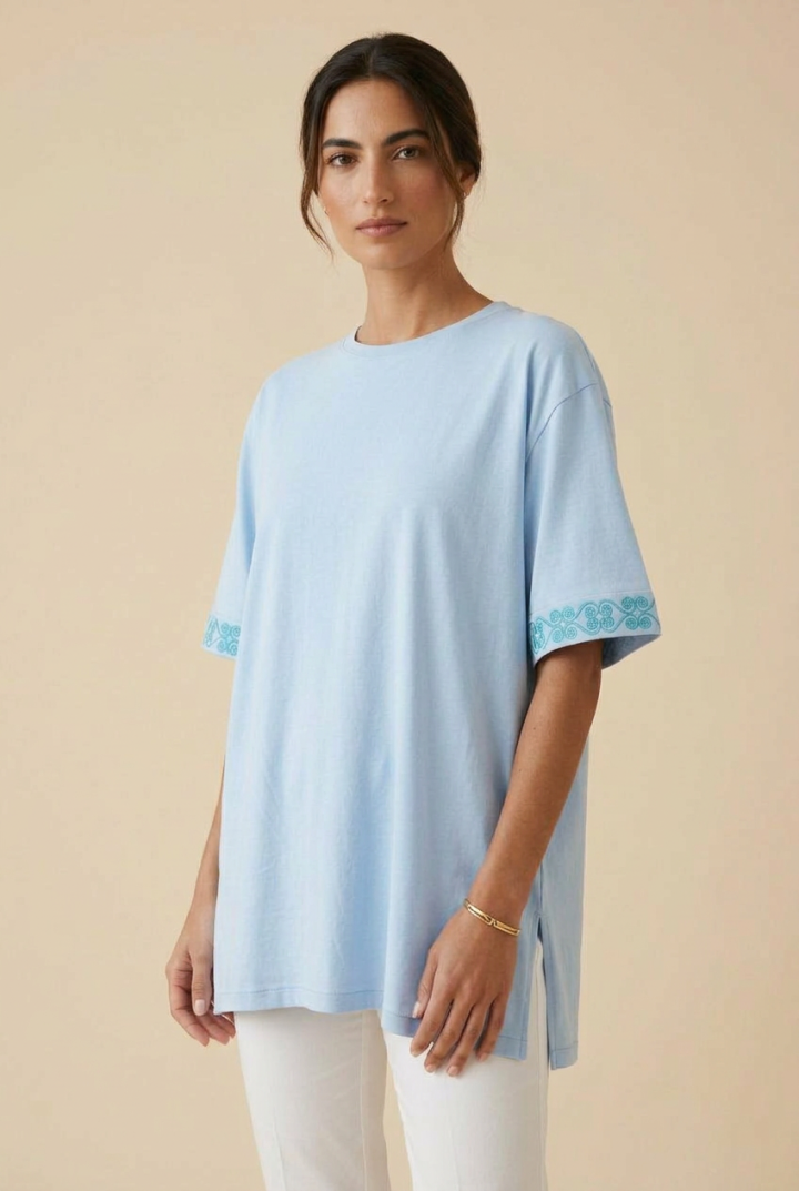 T-shirt Oversize en Coton Premium Volute — H-Fashion