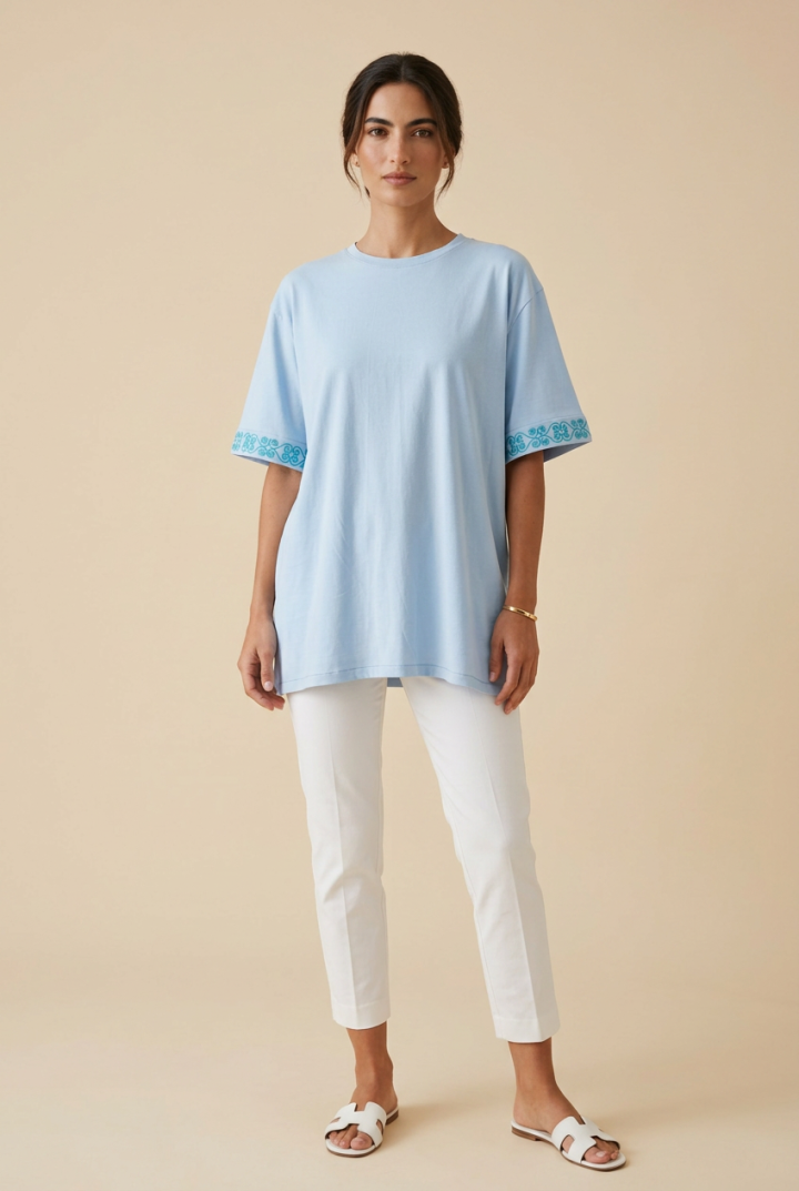 T-shirt Oversize en Coton Premium Volute — H-Fashion