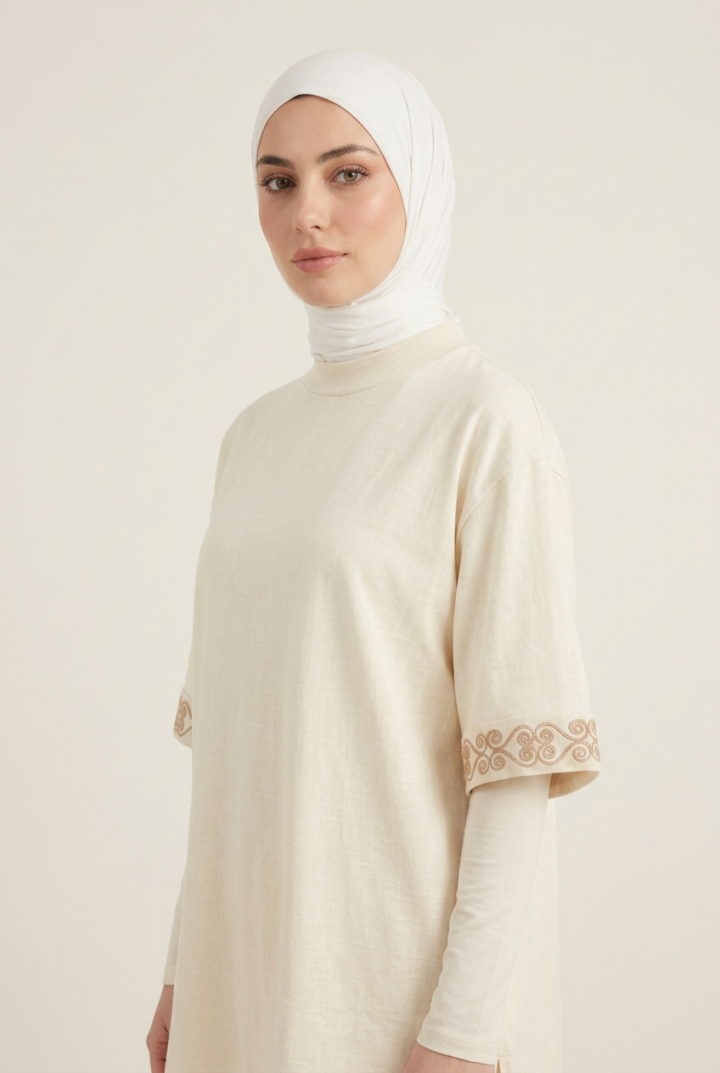 T-shirt Oversize en Coton Premium Volute — H-Fashion