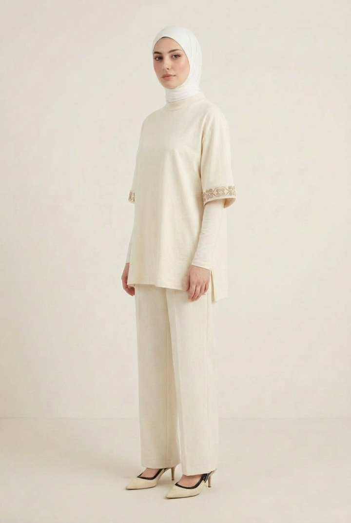 T-shirt Oversize en Coton Premium Volute — H-Fashion