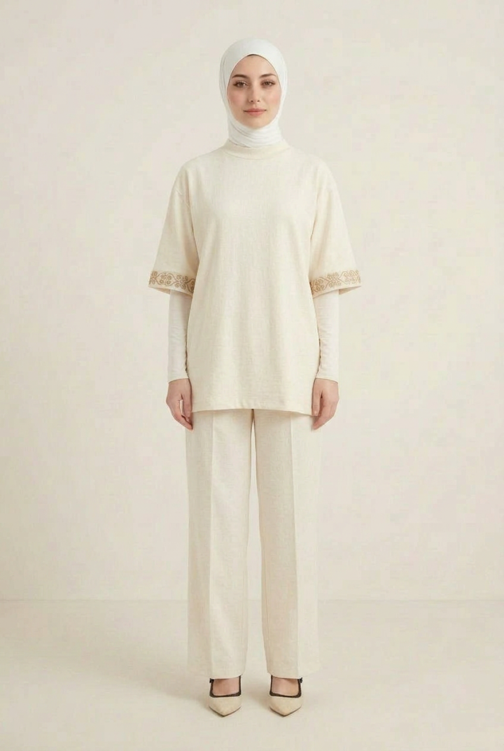 T-shirt Oversize en Coton Premium Volute — H-Fashion