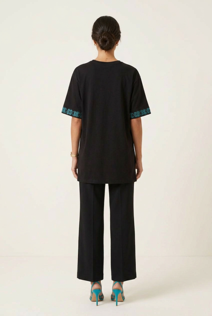 T-shirt Oversize en Coton Premium Volute — H-Fashion