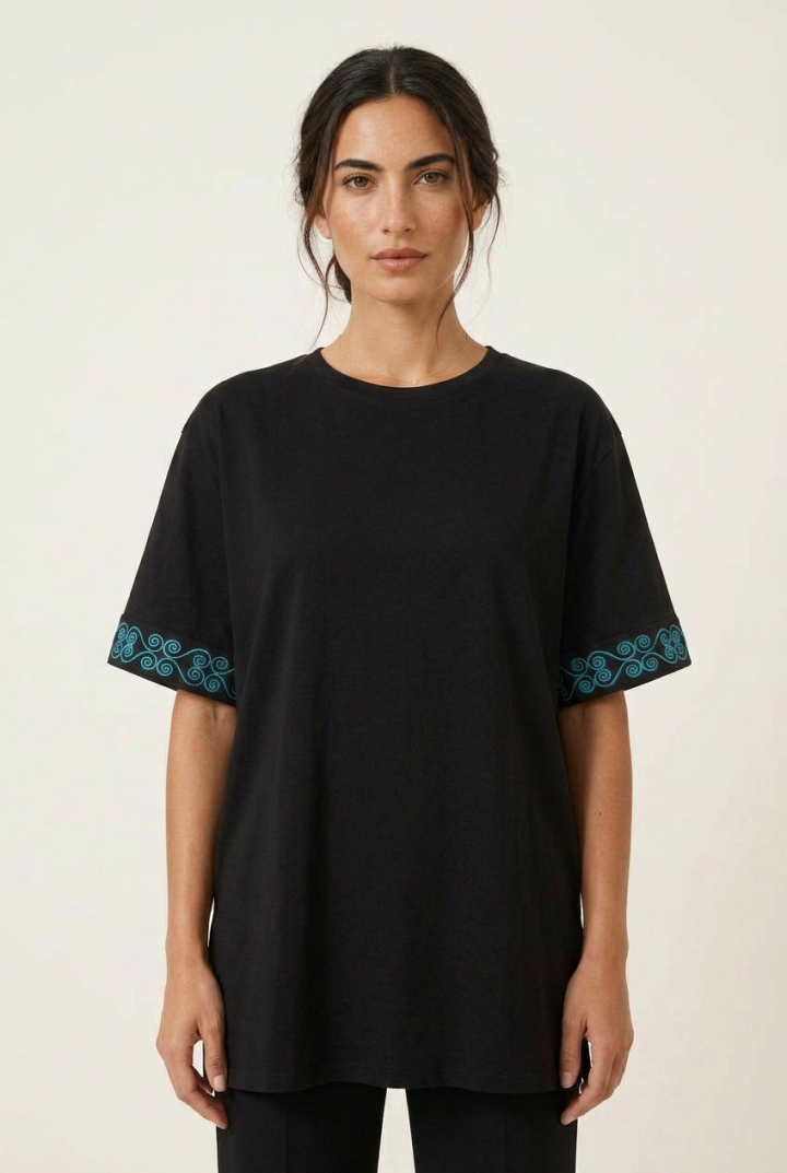 T-shirt Oversize en Coton Premium Volute — H-Fashion
