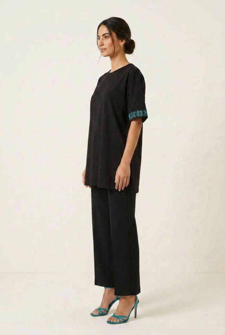 T-shirt Oversize en Coton Premium Volute — H-Fashion