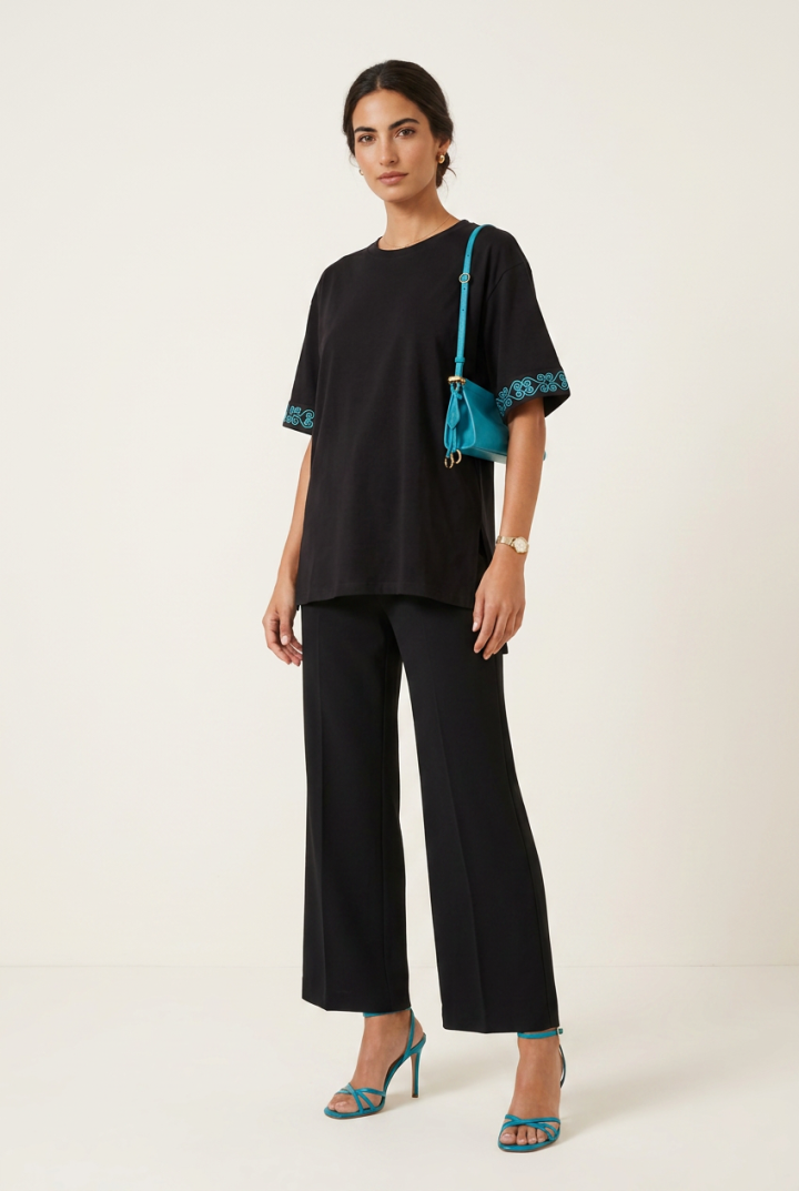 T-shirt Oversize en Coton Premium Volute — H-Fashion