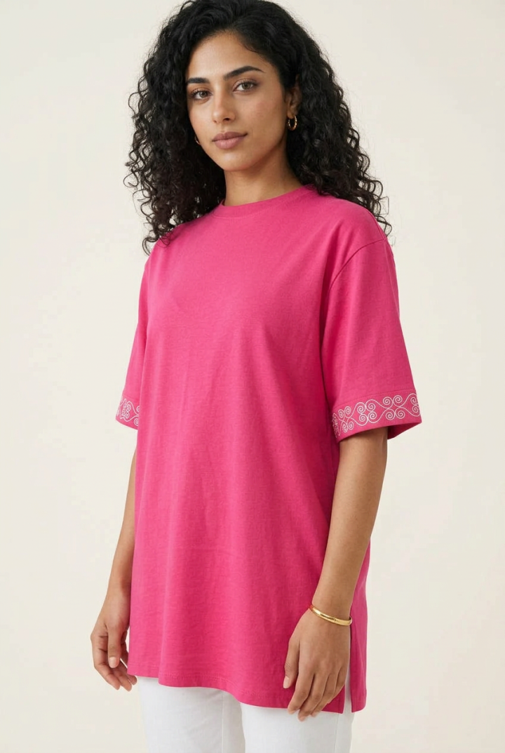 T-shirt Oversize en Coton Premium Volute — H-Fashion