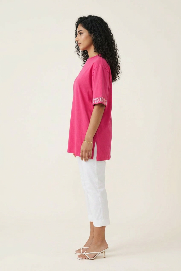 T-shirt Oversize en Coton Premium Volute — H-Fashion