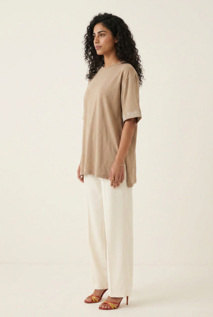 T-shirt Oversize en Coton Premium Volute — H-Fashion