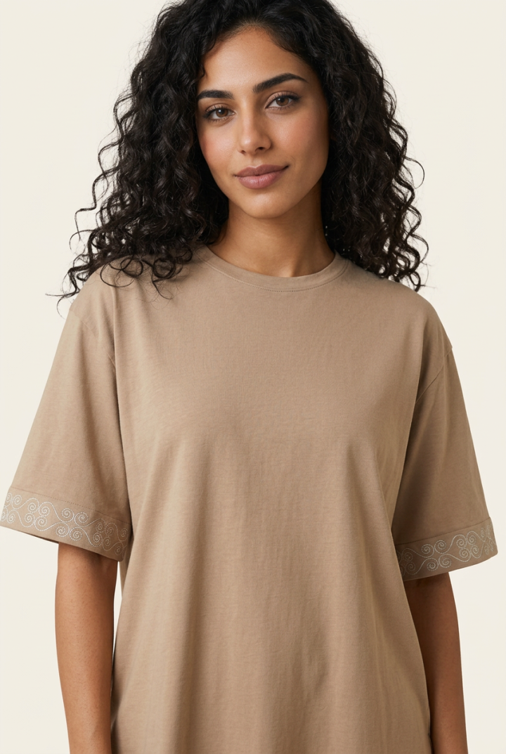 T-shirt Oversize en Coton Premium Volute — H-Fashion