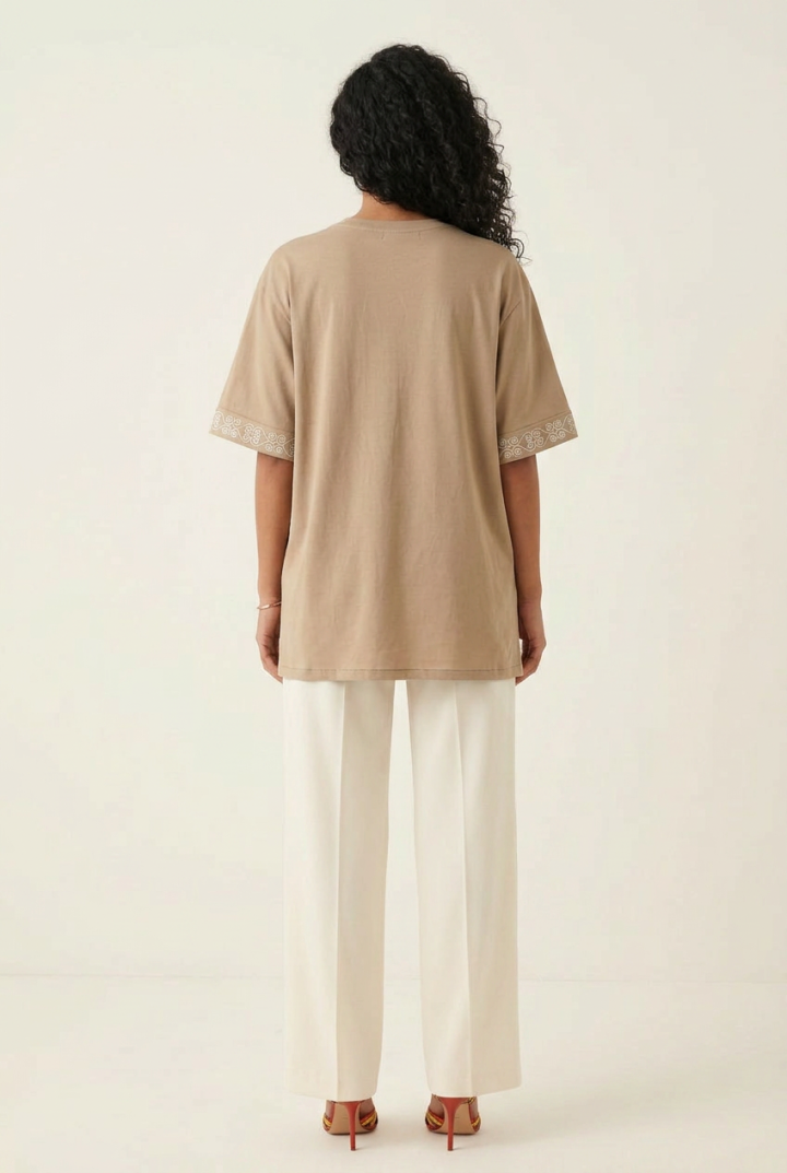 T-shirt Oversize en Coton Premium Volute — H-Fashion